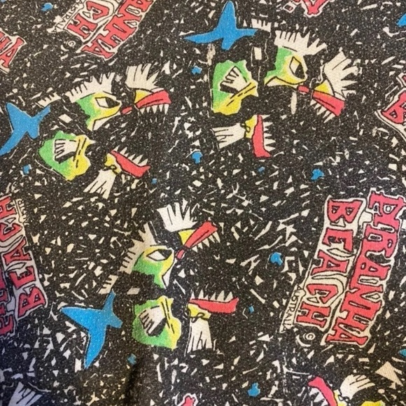 Piranha Beach youth 1990s vintage sweater - Picture 2 of 9